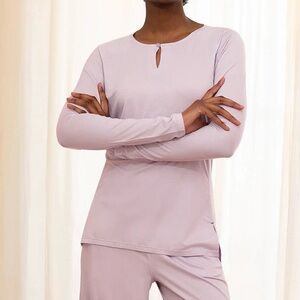 Dagsmejan Stay Cool Sleep Long Sleeve Shirt Nattcool Light Purple Womens size XL